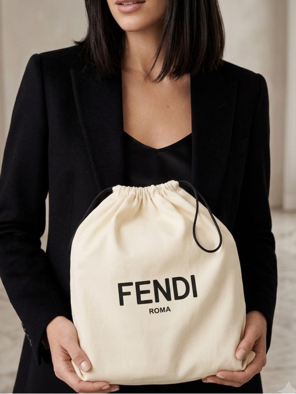 FENDI Roma Drawstring Style Bag - Picture 1 of 4